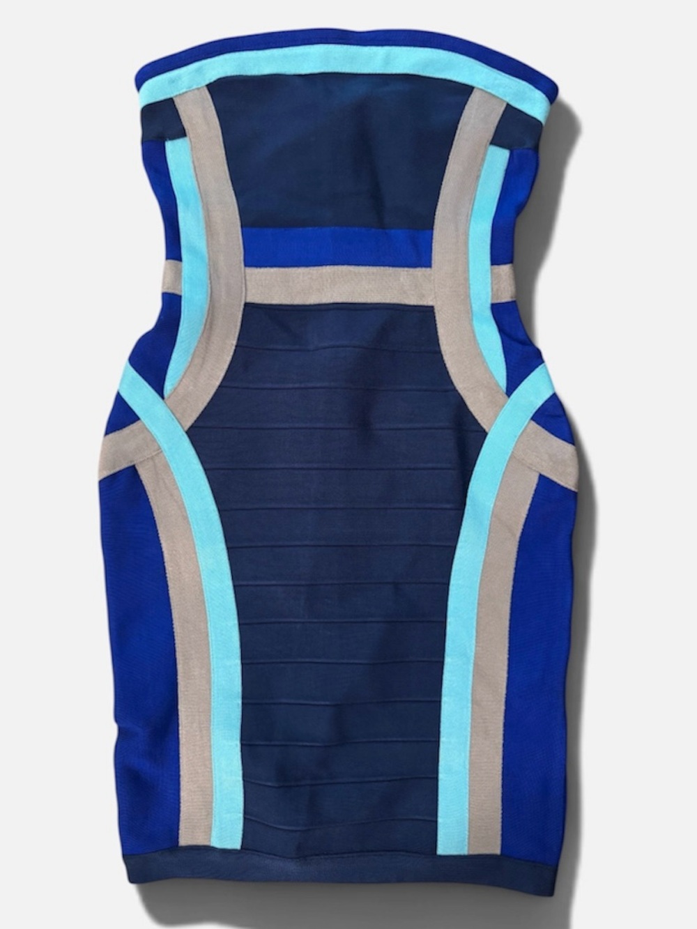 RARE Hervé Léger Colorblock Bandage Mini Dress - Size M